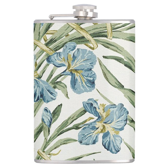 Blue Iris Hip Flask (Front)