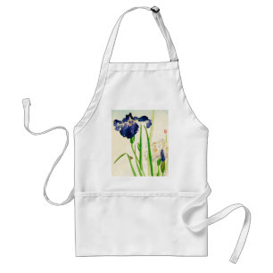 Blue Iris - Japanese watercolor print Standard Apron