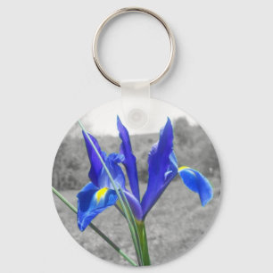 Blue Iris Keychain