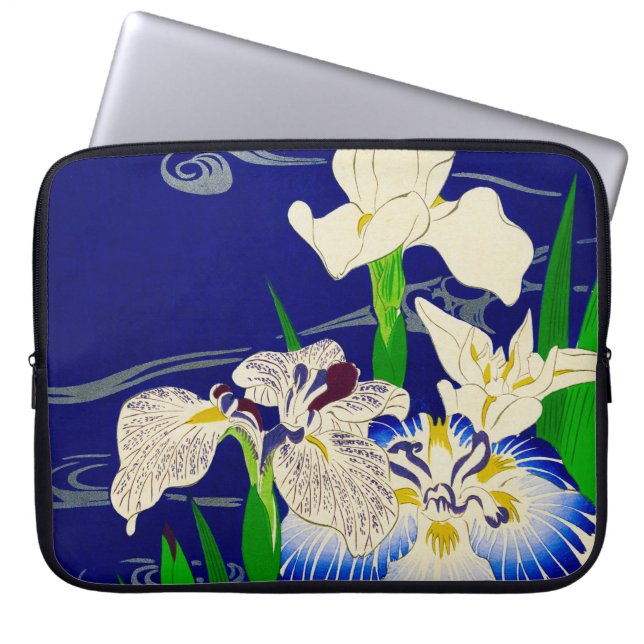 Blue Iris Laptop Sleeve (Front)