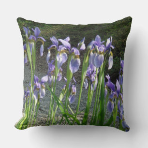 Blue Iris Throw Pillow