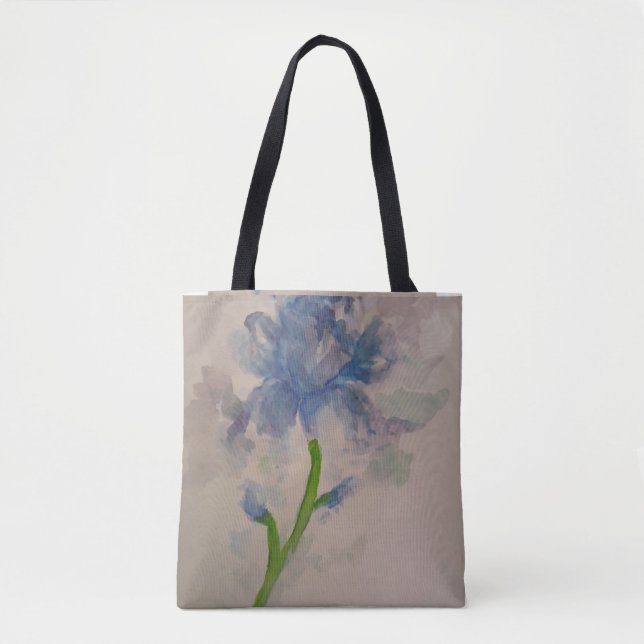 Blue Iris Tote Bag (Front)