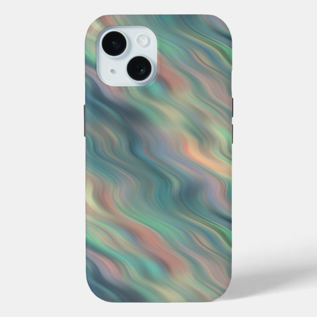 Blue Iris Wavy Texture Case-Mate iPhone Case (Back)