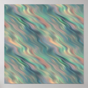 Blue Iris Wavy Texture Poster