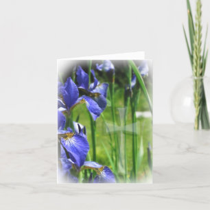 Blue Iris with Cross Card