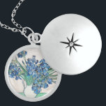 Blue Irises by Vincent Van Gogh Fine Art Locket Necklace<br><div class="desc">Beautiful fine art painting of blue irises by Vincent Van Gogh. Visit our store to find more beautiful Van Gogh paintings.</div>