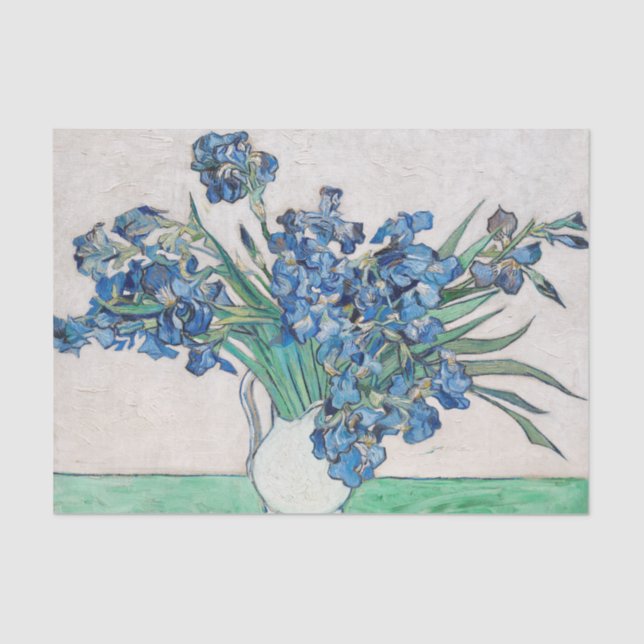 Blue Irises by Vincent Van Gogh Fine Art Tissue Paper (Front)