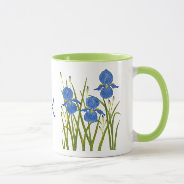 Blue Irises Combo Mug (Right)