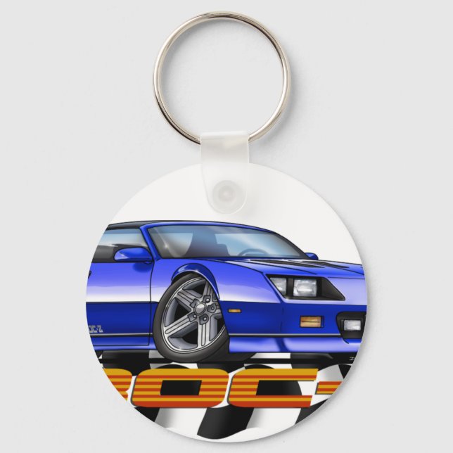 Blue IROC Z Keychain (Front)