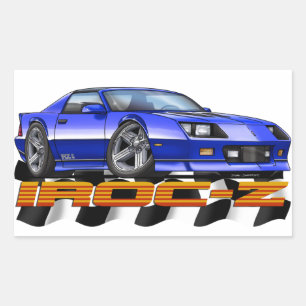 Blue IROC Z Sticker