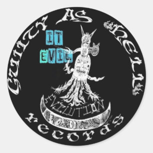 BLUE "It Evil" Classic Round Sticker