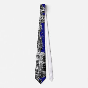 Blue Italian cathedral Tie