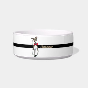 Blue Italian Greyhound Personalized Bowl