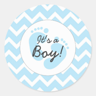 blue it's a boy baby shower envelope seals