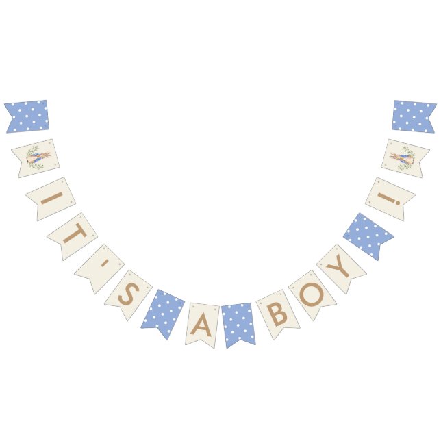 Blue It's A Boy Baby Shower Peter Rabbit Bunting Flags (All)