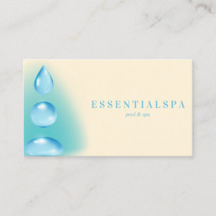 Blue Ivory Spiritual Water drops reiki yoga zen Business Card