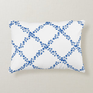 Blue Ivy Vines Vine Lattice Trellis Accent Pillow