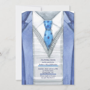 Blue Jacket Father's Day Invitation
