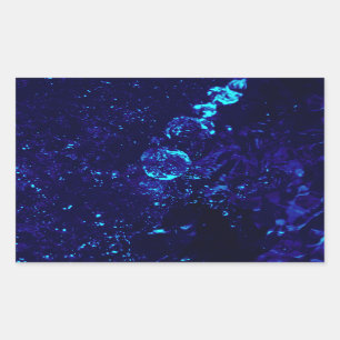 Blue Jacuzzi Bubbles Rectangle Sticker