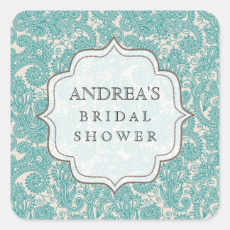 Blue Jade Bridal Shower Dessert Table Tag Label