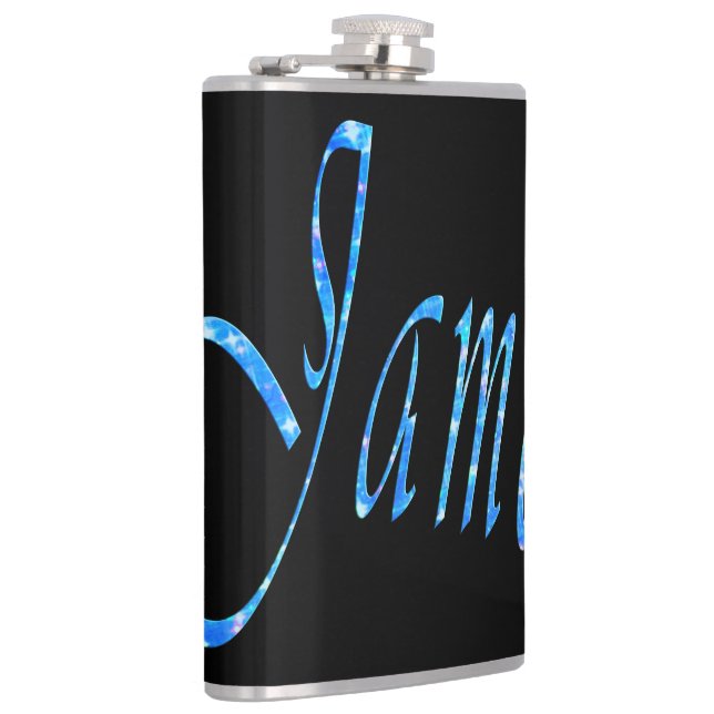 Blue James Name,  Hip Flask (Right)