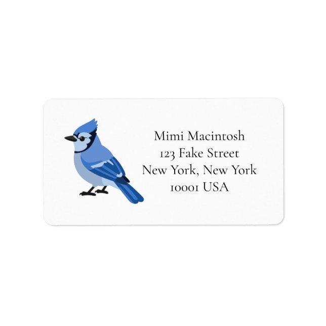 Blue Jay Address Label (Front)
