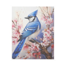 Blue Jay and Blossoms