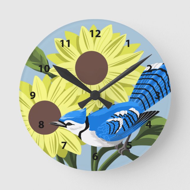Blue Jay Bird Clocks (Front)
