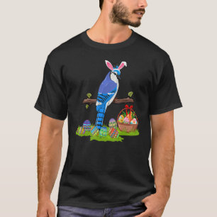 Blue Jay Bird Easter Egg Hunt Bunny Blue Jay Easte T-Shirt