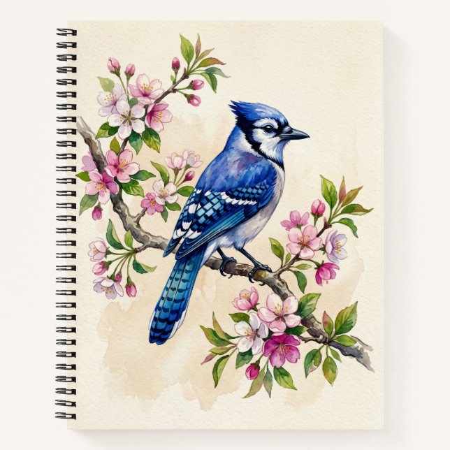 Blue Jay Bird Notebook (Front)