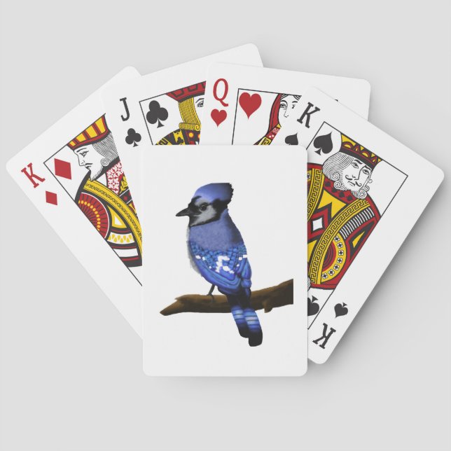 Blue Jay Bird Playing Cards (Back)