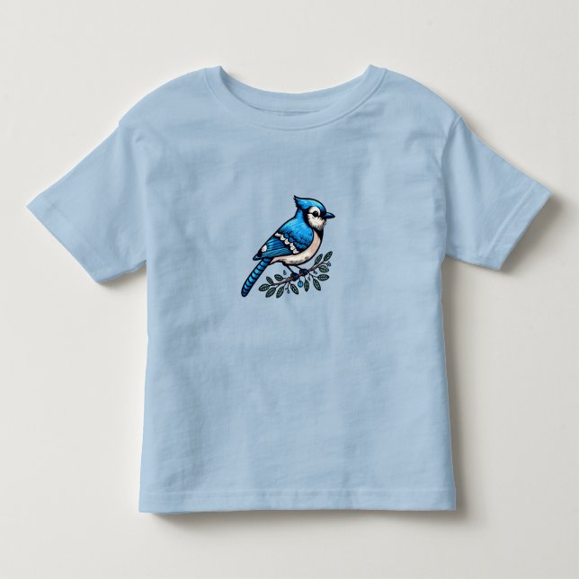 Blue Jay bird Toddler Fine Jersey T-Shirt (Front)