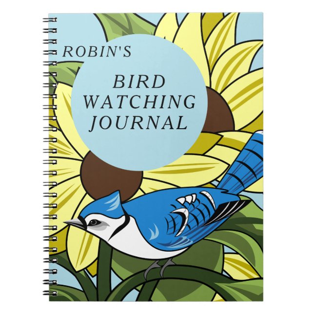 Blue Jay Bird Watching Journal (Front)