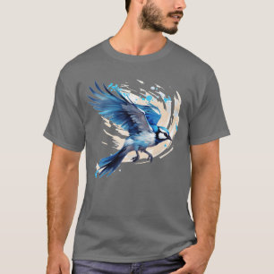 Blue Jay Bird Watching Vintage Birding Birdwatcher T-Shirt