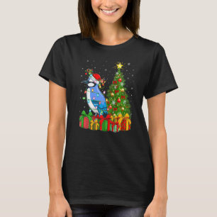 Blue Jay Bird Xmas Holiday Santa Blue Jay Christm T-Shirt