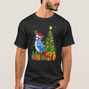 Blue Jay Bird Xmas Holiday Santa Blue Jay Christm T-Shirt