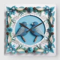Blue Jay Birds Paper Art