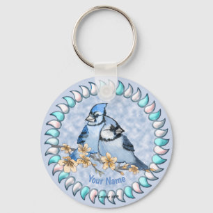 Blue Jay Branch  Keychain