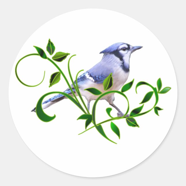 Blue Jay Classic Round Sticker (Front)