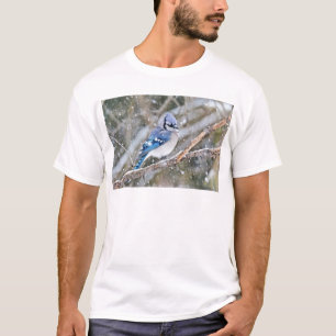 Blue Jay in a Snowstorm T-Shirt