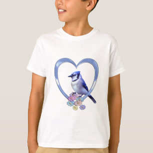 Blue Jay in Heart T-Shirt