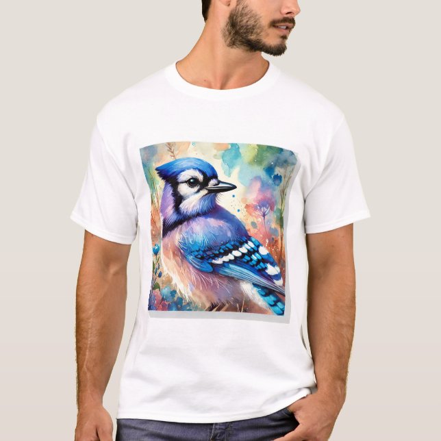 Blue Jay in Tranquil Waters 200624AREF106 - Waterc T-Shirt (Front)