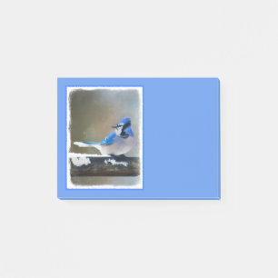 Blue Jay Painting - Original Bird Art Post-it Notes