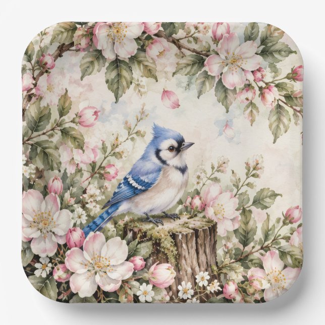 Blue jay paper plate (Front)