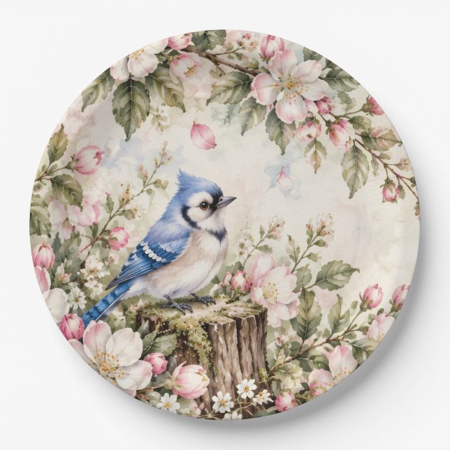 Blue jay paper plate (Front)