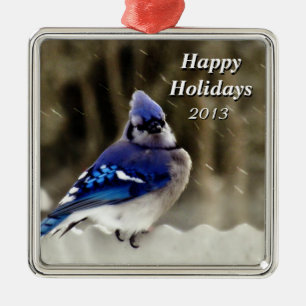 Blue Jay Photo Metal Ornament