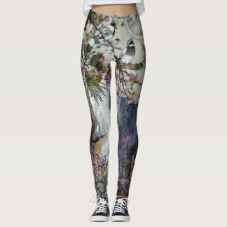 Blue Jay Serenades Spring Leggings