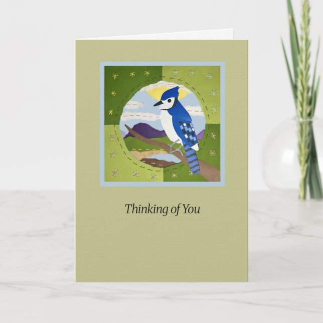 Blue Jay "Thinking of You" Art Card  (Front)