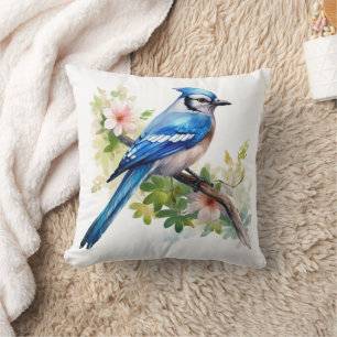 Blue Jay Throw Pillow