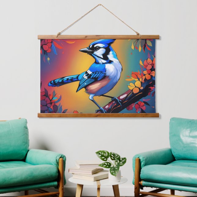 Blue Jay Wall Tapestry (Living Room)